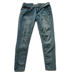 Vigoss Vigold Womens Juniors Stretch Denim Medium Wash Skinny Jeans 7/8